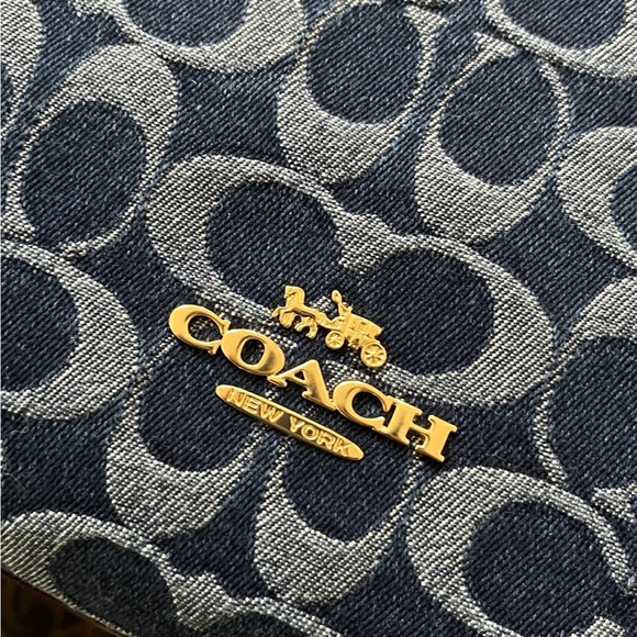 Coach Small Laurel Signature Denim Shoulder Bag - Picture 3 of 7